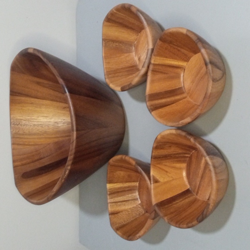 Lipper International Wave Salad Bowl Set